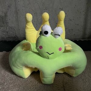 Green and Yellow Frog Plush Toy/seat